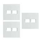 Kit 3 Placa 4x4 2 Mód Branco Lunare Up Schneider S421420 Kit 3 Placa 4x4 2 Mód Branco Lunare Up Schneider S421420