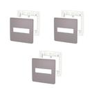 Kit 3 Placa 4X4 2 Módu Axis Grey Orion Schneider S730201224