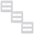 Kit 3 Placa 4x4 4 Módulo Distanciados PialPlus Branco