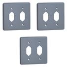 Kit 3 Placa 4x4 Cinza Pial 54391 2 Tomadas Pb Silentoque