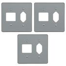 Kit 3 Placa 4x4 Cinza Pial 54392 Tomada + 2 Interruptor Kit 3 Placa 4x4 Cinza Pial 54392 Tomada + 2 Interruptor