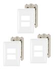 Kit 3 Placa Espelho 4X2 2 Mód M5P2 Thesi Bticino C/Suporte Kit 3 Placa Espelho 4X2 2 Mód M5P2 Thesi Bticino C/Suporte