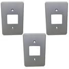 Kit 3 Placa Espelho 4x2 Silentoque 8502 Cinza 2 Postos Kit 3 Placa Espelho 4x2 Silentoque 8502 Cinza 2 Postos