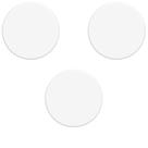 Kit 3 placa redonda 4" para teto 10815-4 - blux