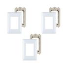 Kit 3 Placas 4X2 Para 3 Módulo Thesi Bticino M5P3 C Suporte