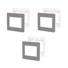 Kit 3 Placas 4X4 6 Mód S730203224 Axis Grey Orion Schneider