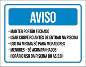 Kit 3 Placas Aviso Portão Chuveiro Moradores