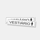 Kit 3 Placas Banheiros 15x21cm PL(102) em PVC COM fita DUPLAFACE - 15x21 Kit 3 Placas Banheiros 15x21cm PL(102) em PVC COM fita DUPLAFACE - 15x21