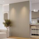 Kit 3 Placas de Painel Ripado Toronto 250cm x 58cm x 3,3mm (Rende 4,35m²) Ecorevest Bege Kit 3 Placas de Painel Ripado Toronto 250cm x 58cm x 3,3mm (Rende 4,35m²) Ecorevest Bege