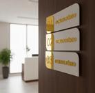 Kit 3 Placas De Sinalização De Porta Para Identificação Consultório 01, 02, e 03 Acrílico Espelhado