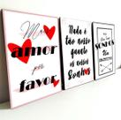 Kit 3 Placas Decorativas Motivação 20Cm X 30Cm