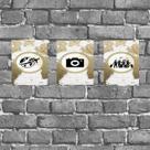Kit 3 Placas Decorativas Motivo Viagem 18x27cm