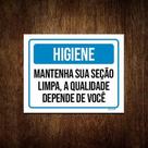 Kit 3 Placas Higiene Mantenha Sua Seção Limpa