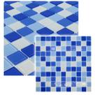 Kit 3 Placas Pastilha De Vidro Para Cozinha Banheiro Piscina Cristal Lisa Mescla 30x30cm Diversas Cores - La Bella Griffe