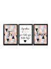 Kit 3 Placas Quadros Decorativos Para Sala Quarto Frases Motivacionais