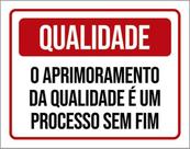 Kit 3 Placas Qualidade Aprimoramento Processo Sem Fim 36X46