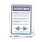 Kit 3 Placas sinalização 15x21cm EM PVC PL(01) - Tema: Academia