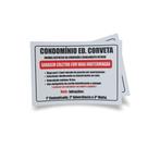 Kit 3 Placas sinalização 15x21cm EM PVC PL(1004) - Tema: Condomínio