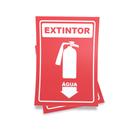 Kit 3 Placas sinalização 15x21cm EM PVC PL(109) Tema: Extintor