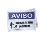Kit 3 Placas sinalização 15x21cm EM PVC PL(159) - Tema: Condomínio Recolha as Fezes