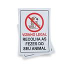 Kit 3 Placas sinalização 15x21cm EM PVC PL(165) - Tema: Condomínio Recolha as Fezes