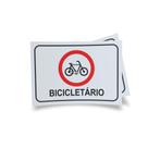 Kit 3 Placas sinalização 15x21cm EM PVC PL(174) - Tema: Bicicletário