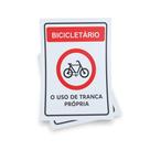 Kit 3 Placas sinalização 15x21cm EM PVC PL(178) - Tema: Bicicleta