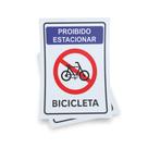 Kit 3 Placas sinalização 15x21cm EM PVC PL(179) - Tema: Bicicleta