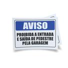 Kit 3 Placas sinalização 15x21cm EM PVC PL(225) - Tema: Condomínio Garagem