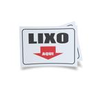 Kit 3 Placas sinalização 15x21cm EM PVC PL(240) - Tema: Lixo
