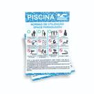 Kit 3 Placas sinalização 15x21cm EM PVC PL(246) - Tema: Piscina