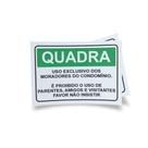 Kit 3 Placas sinalização 15x21cm EM PVC PL(259) - Tema: Quadra Esportes Kit 3 Placas sinalização 15x21cm EM PVC PL(259) - Tema: Quadra Esportes