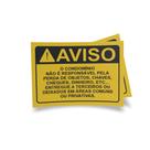 Kit 3 Placas sinalização 15x21cm EM PVC PL(261) - Tema: Roubo