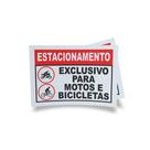 Kit 3 Placas sinalização 15x21cm EM PVC PL(273) - Tema: Bicicletário