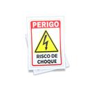 Kit 3 Placas sinalização 15x21cm EM PVC PL(28) - Tema: Painel Elétrico
