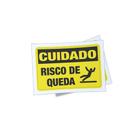 Kit 3 Placas sinalização 15x21cm EM PVC PL(30) - Tema: Cuidado Queda Kit 3 Placas sinalização 15x21cm EM PVC PL(30) - Tema: Cuidado Queda
