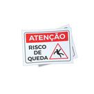 Kit 3 Placas sinalização 15x21cm EM PVC PL(33) - Tema: Cuidado Queda
