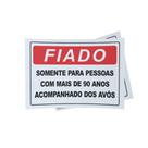 Kit 3 Placas sinalização 15x21cm EM PVC PL(354) Tema: Fiado Kit 3 Placas sinalização 15x21cm EM PVC PL(354) Tema: Fiado