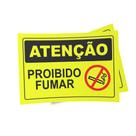Kit 3 Placas sinalização 15x21cm EM PVC PL(366) Tema: Proibido Fumar