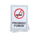 Kit 3 Placas sinalização 15x21cm EM PVC PL(369) Tema: Proibido Fumar