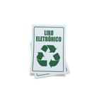 Kit 3 Placas sinalização 15x21cm EM PVC PL(374) - Tema: Lixo Eletrônico