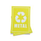 Kit 3 Placas sinalização 15x21cm EM PVC PL(385) - Tema: Lixo Metal