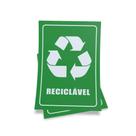 Kit 3 Placas sinalização 15x21cm EM PVC PL(412) - Tema: Lixo Reciclável
