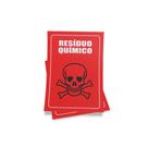 Kit 3 Placas sinalização 15x21cm EM PVC PL(427) - Tema: Lixo Químico