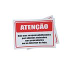 Kit 3 Placas sinalização 15x21cm EM PVC PL(438) - Tema: Não Responsabilizamos por Objetos