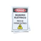 Kit 3 Placas sinalização 15x21cm EM PVC PL(503) - Tema: Choque Elétrico Kit 3 Placas sinalização 15x21cm EM PVC PL(503) - Tema: Choque Elétrico