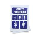 Kit 3 Placas sinalização 15x21cm EM PVC PL(510) Tema: PPLerencial