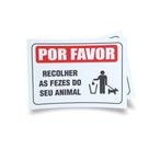 Kit 3 Placas sinalização 15x21cm EM PVC PL(520) Tema: Animal