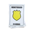 Kit 3 Placas sinalização 15x21cm EM PVC PL(549) - Tema: Monitorado