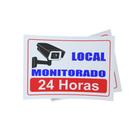 Kit 3 Placas sinalização 15x21cm EM PVC PL(553) - Tema: Monitorado